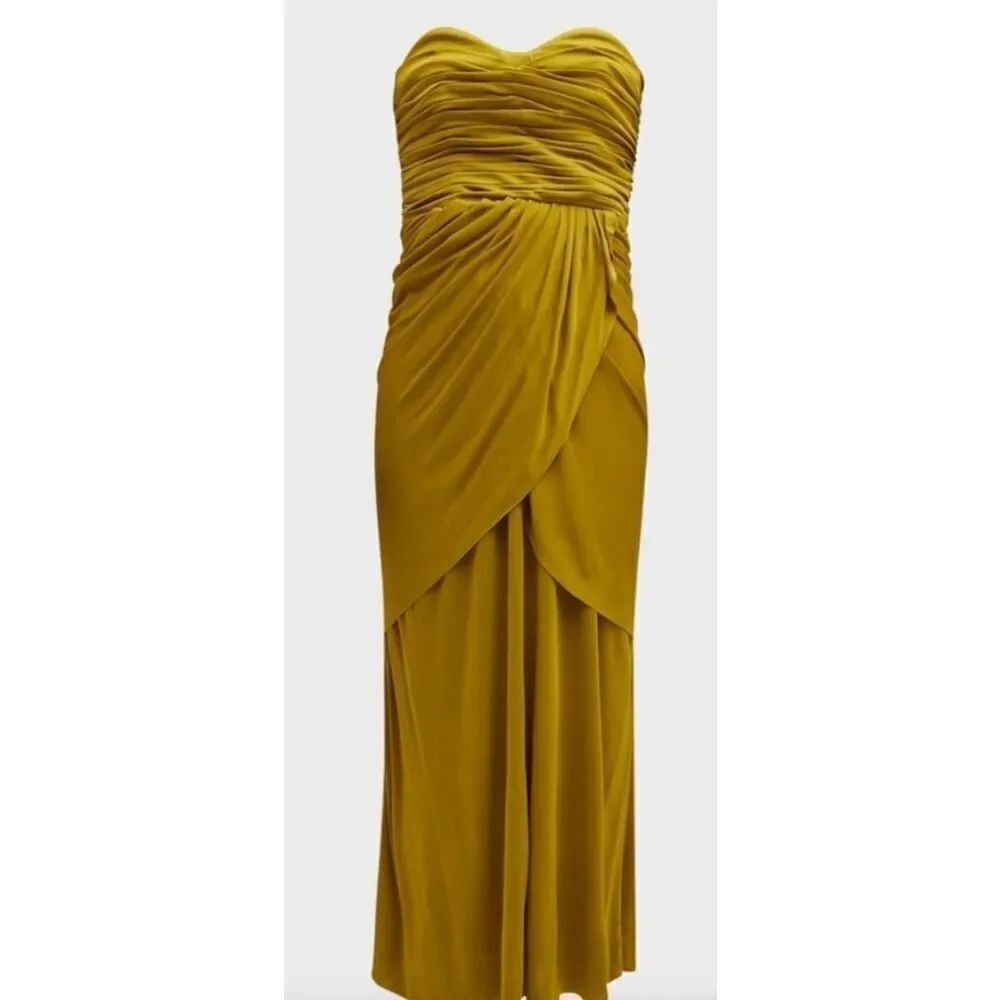Proenza Schouler Jersey Bustier Dress in Olive NWT Size 0